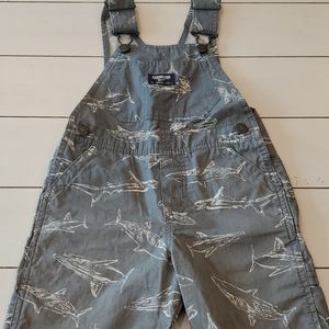OshKosh B'gosh overall shorts sharks 2T